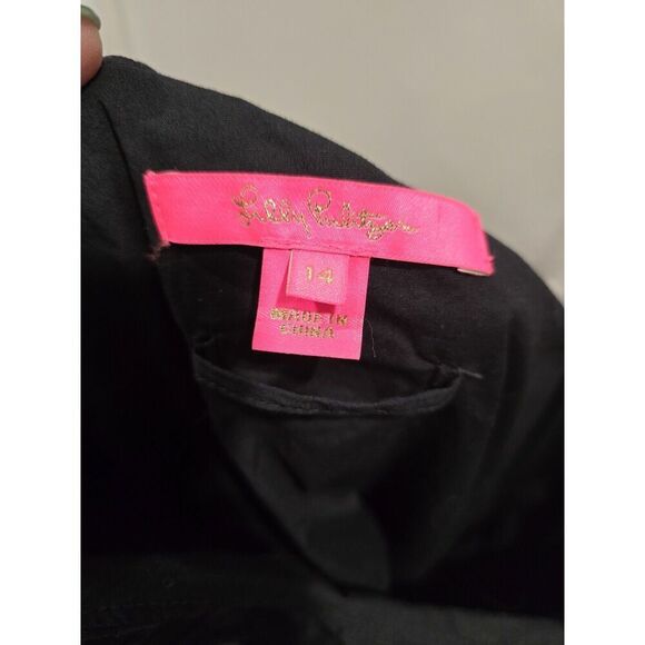Lilly Pulitzer Brialyn One-Shoulder Jumpsuit 14 Onyx Black Jacquard $248 EUC‎ - Picture 14 of 16